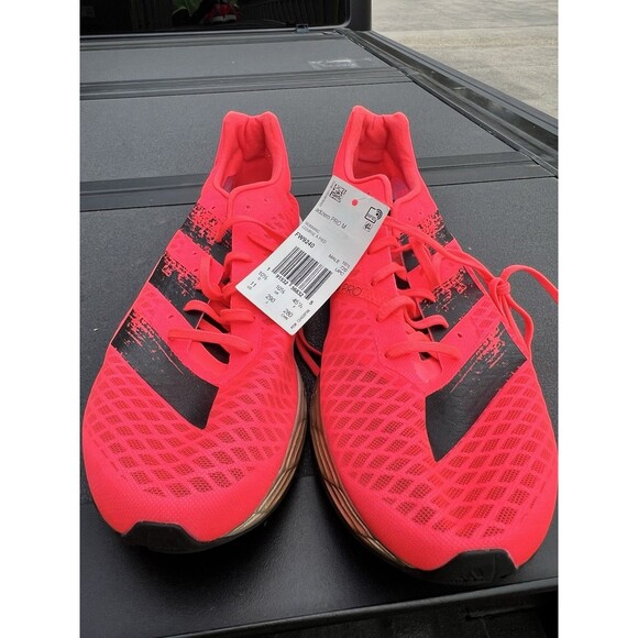 NEW adidas Mens Adizero Pro Running Shoes Signal Pink Core Black Size  11 FW9240 main image 8